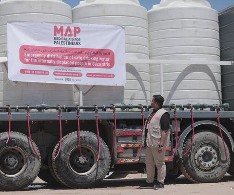 MAP aid worker helps deliver clean drinking water across Gaza