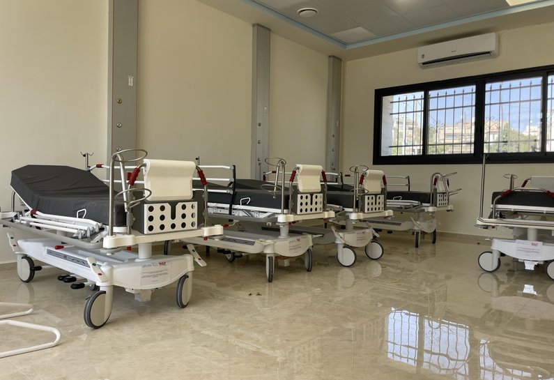 New hospital beds for Beita urgent care centre provided by MAP.