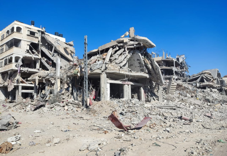 Image of Mona's house in Beit Lahia, destroyed