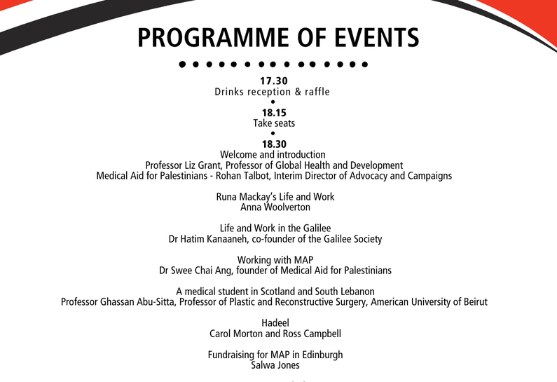 Programme of events for the Runa Mackay lecture