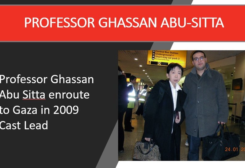 Professor Ghassan Abu Sitta enroute to Gaza in 2009 Cast Lead